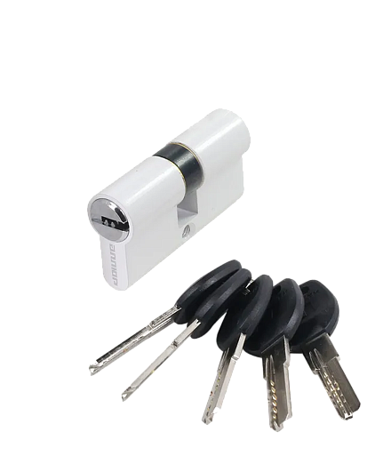 Цилиндр АЛЛЮР ключ-завертка HD FG 60-5K (25*10*25) WHITE белый перф.ключ